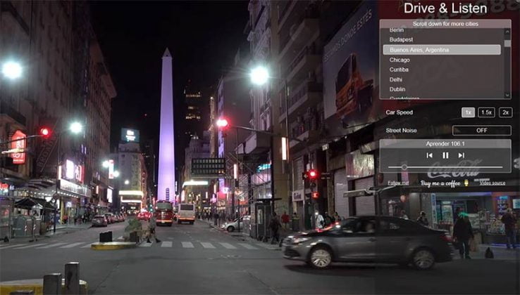 Drive and Listen | Elige una ciudad para recorrer y escuchar sus radios