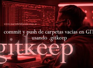 commit y push de carpetas vacias en GIT usando .gitkeep