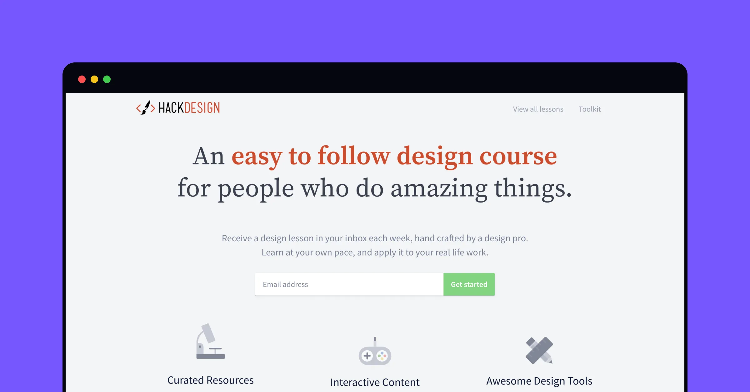 Design Course, Hack Design