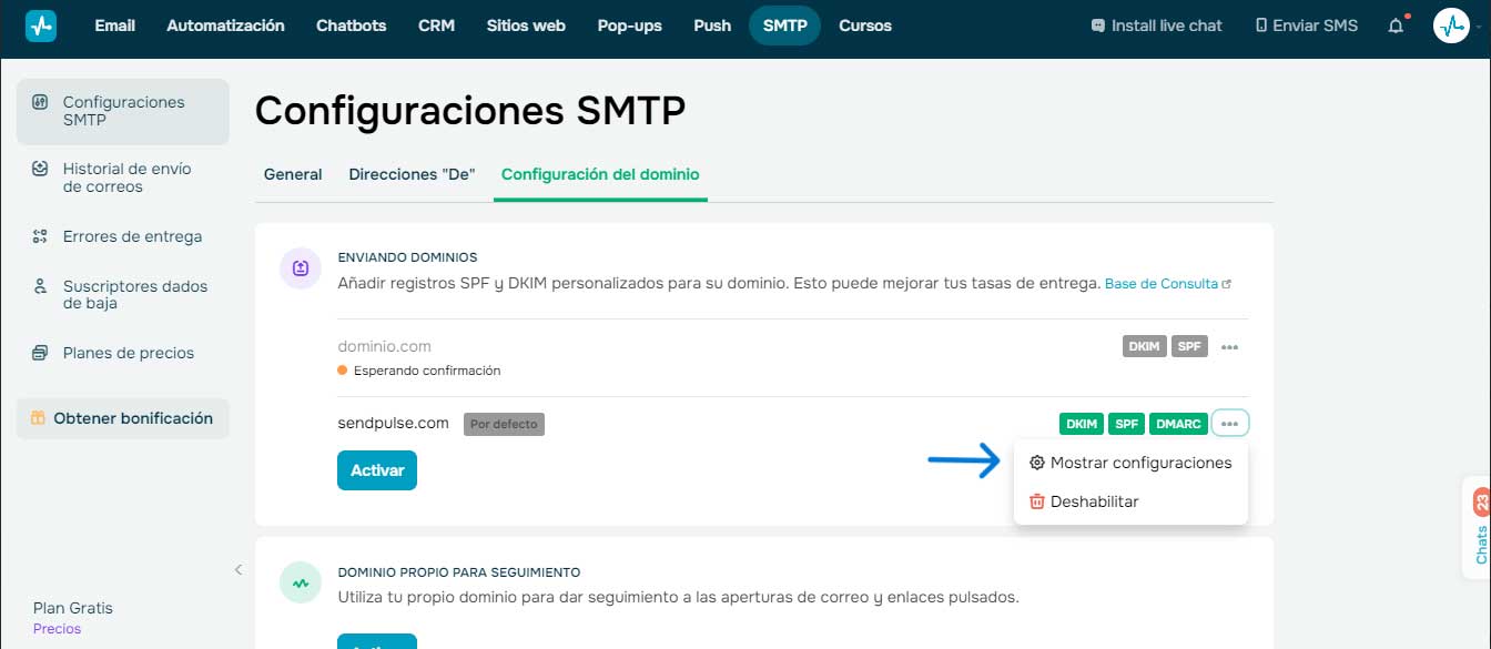 Send pulse SMTP