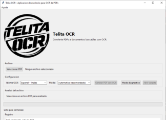 Telita OCR: la app de escritorio para convertir PDF’s escaneados en PDF’s buscables telita OCR
