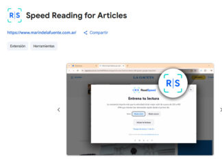 ReadSpeed: extensión de Chrome para leer artículos web más rápido y con mayor concentración Read Speed